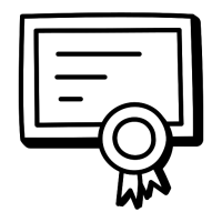 pictogramme d'un certificat
