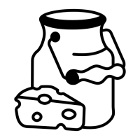 pictogramme d'un pot à lait